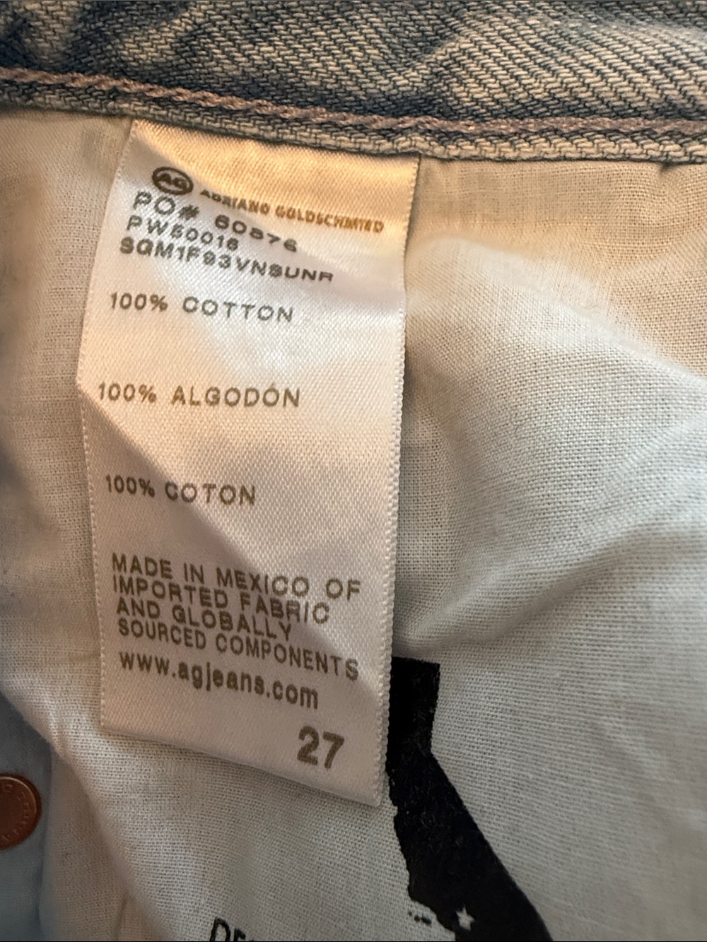 Ag Adriano Goldschmied Light Blue Relaxed Straight barrel leg Jeans - Picture 3 of 3